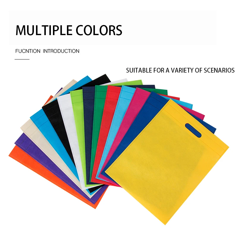 
Non-woven bags custom shopping bags green bags clothing store handbags custom printed in flat pocket 