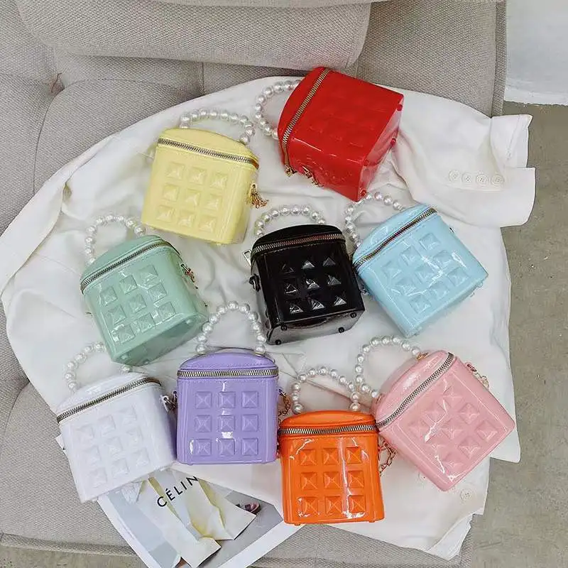 Fashion Waterproof Pvc Small Kid Jelly Candy Bag Designers Girls Mini Purse Kids Handbags