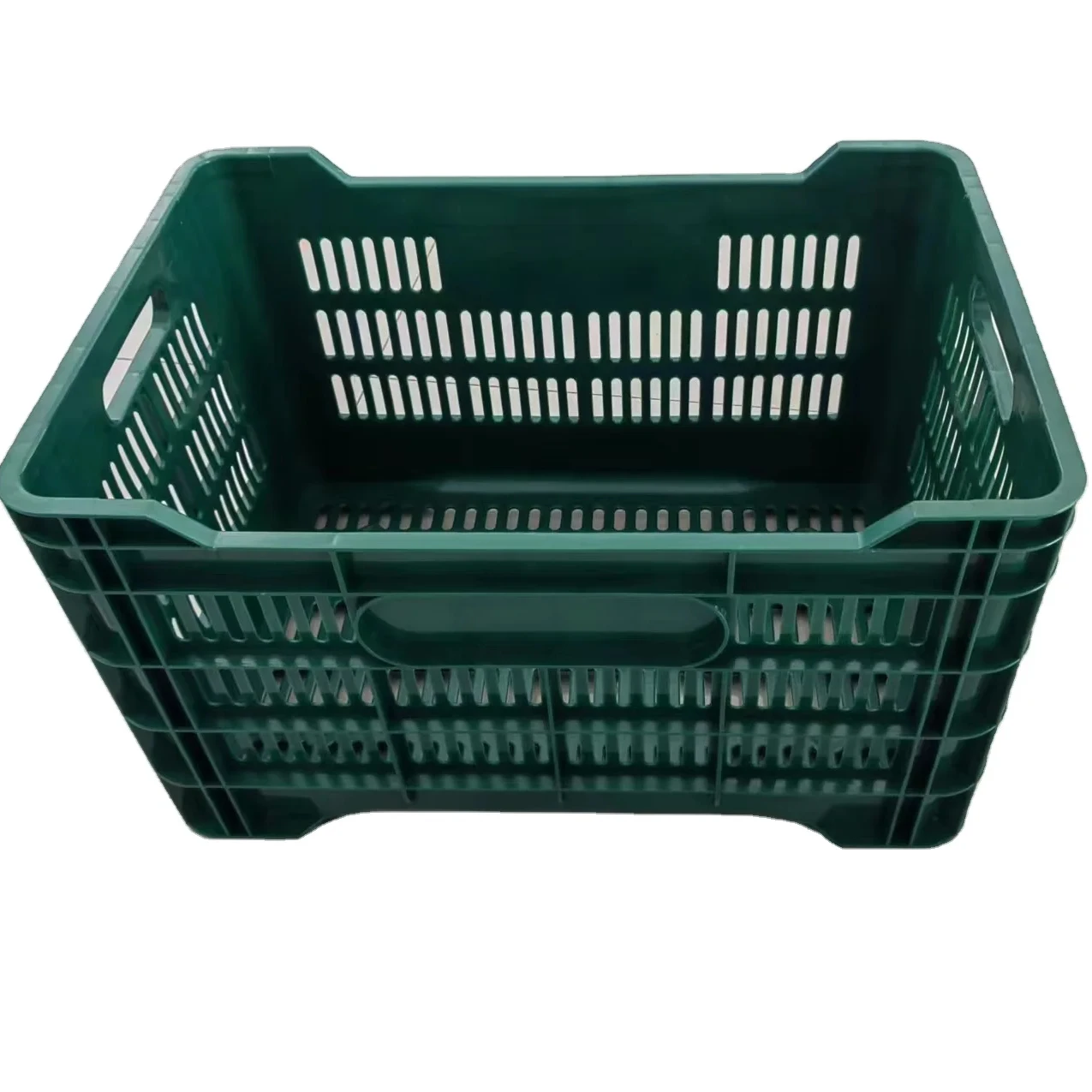 Plastic Crates used for vegetable and fruit  Mesh Plastic Crates Storage Turnover Box Recyclable Container Made from HDPE