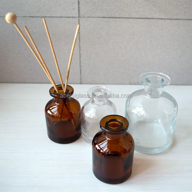 5 Fl Oz Transparent Green Glass Reed Diffuser Bottles Fiber Sticks Diffuser Bottles Diffuser Jars Aromatherapy Storage Container