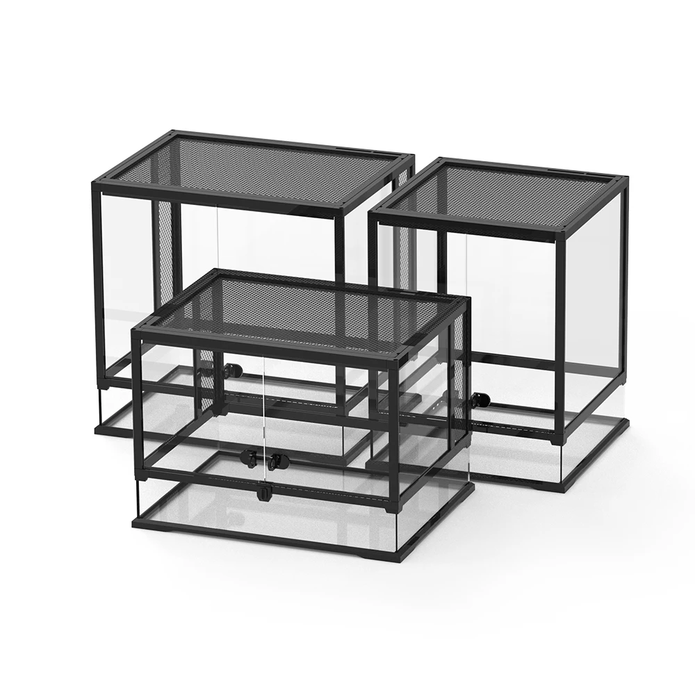 NOMOYPET flat packing quick-build detachable amphibians habitat enclosure reptile glass terrarium