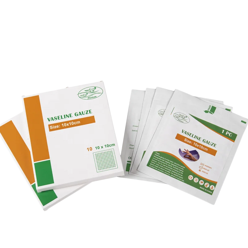 Vaselinee gauze dressing , Sterile paraffine gauze pad