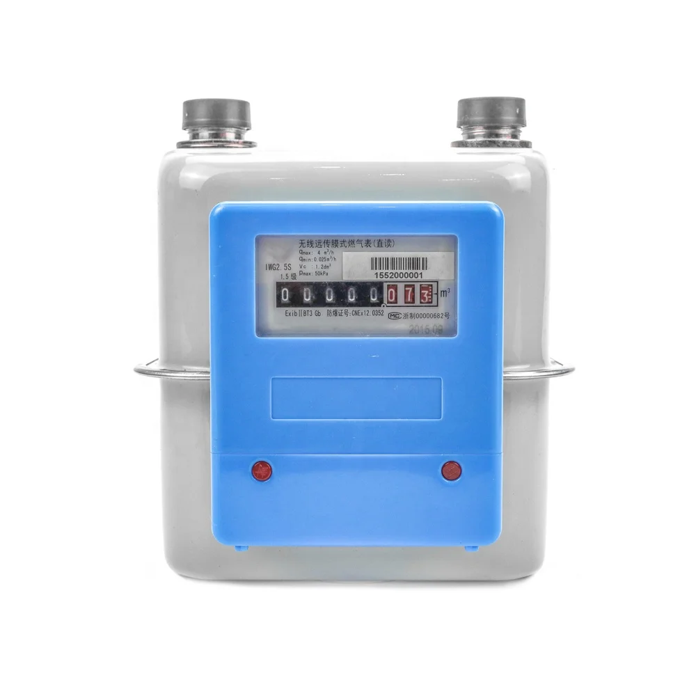 Lora wireless remote gas meter with steel case IWG1.6S-IWG6S EN1359 certificate