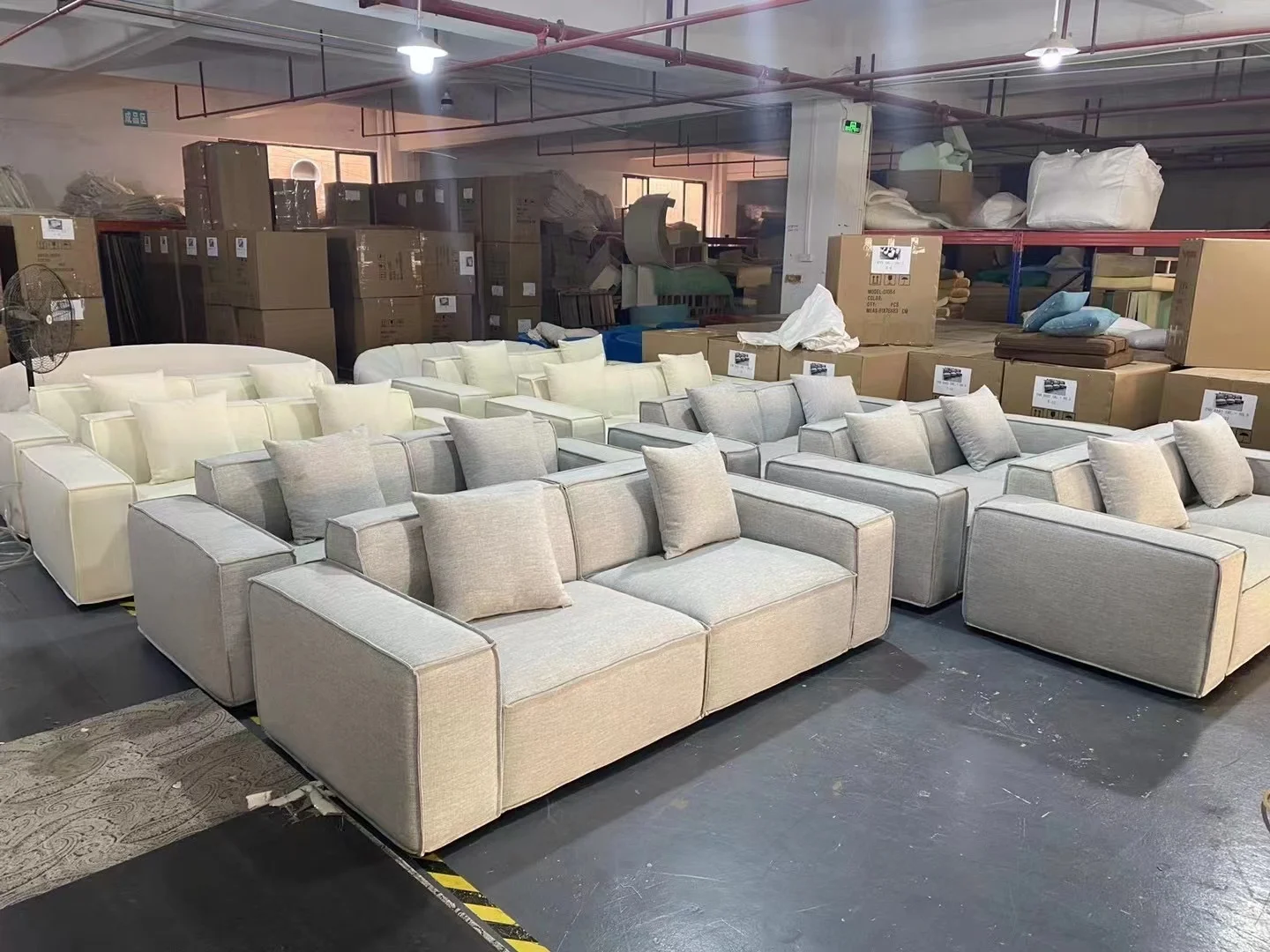 Modern cube sofa simple designer couch leather sectional sofa set for living room