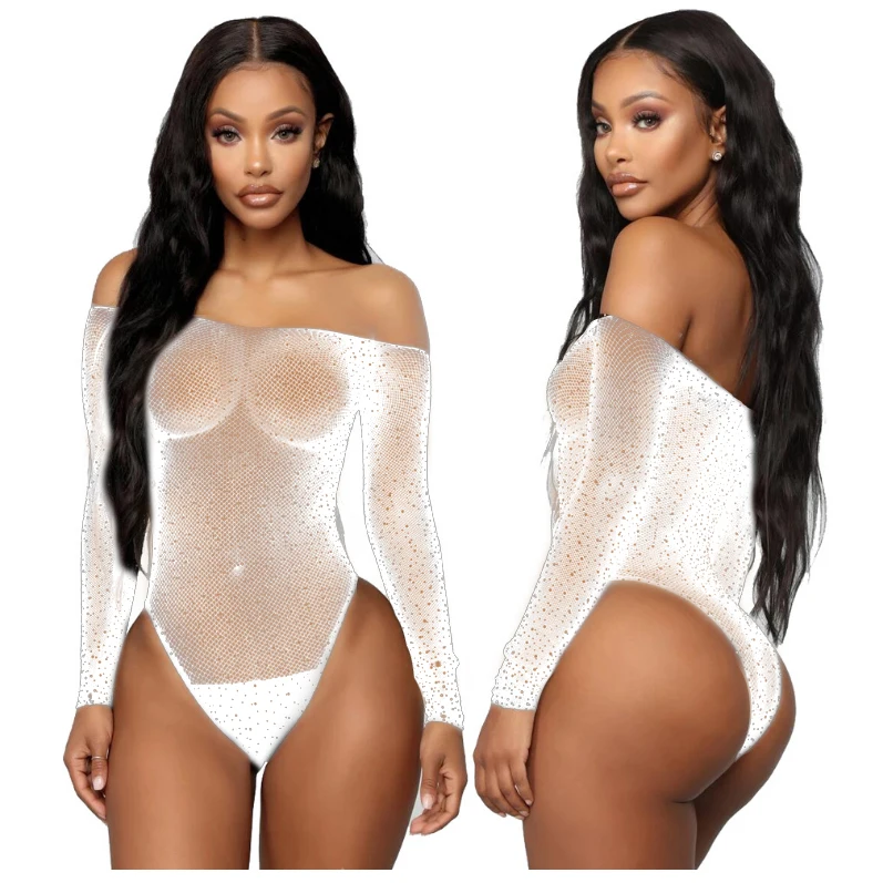 Valentines Day Erotic Jumpsuit Temptation Women Net Underwear Sexy See Through Bodysuit Women Underwear Hollow Lingerie