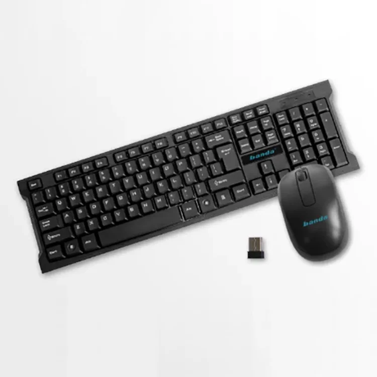 Amazon офисная резиновая клавиатура мышь комбо черный Арабский испанский бизнес Usb беспроводной Banda ABS пластик черный белый