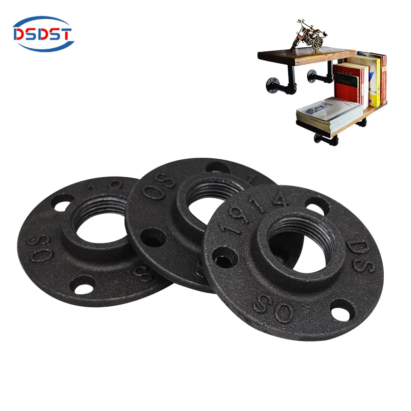 supplier 4 holes floor flange 12 iron black for pipe furniture 34 floor flange ds os 1914