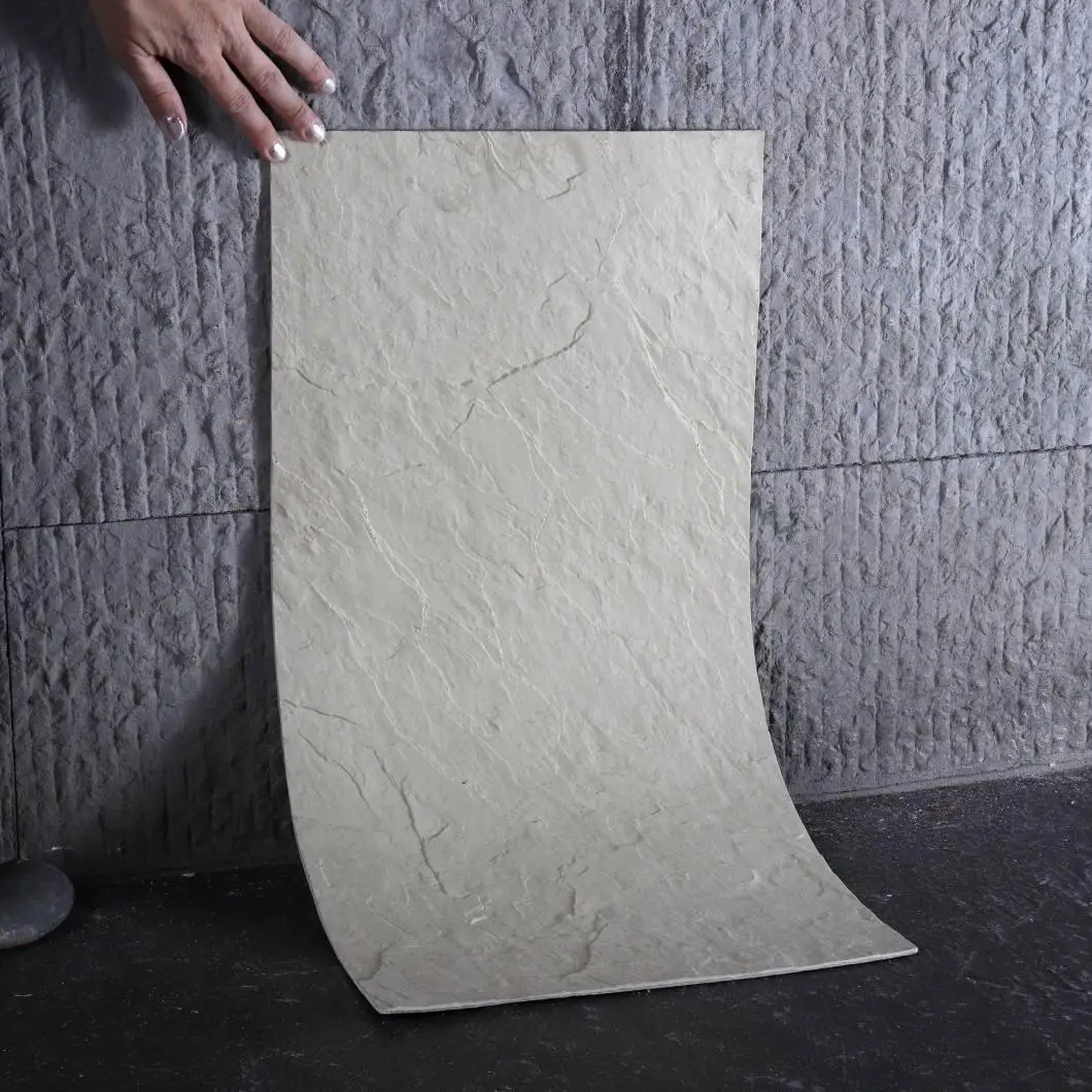 Slate Slab light weight soft stone ceramic exterior cladding flexible ceramic wall tiles for wall decoration  MCM wall panel