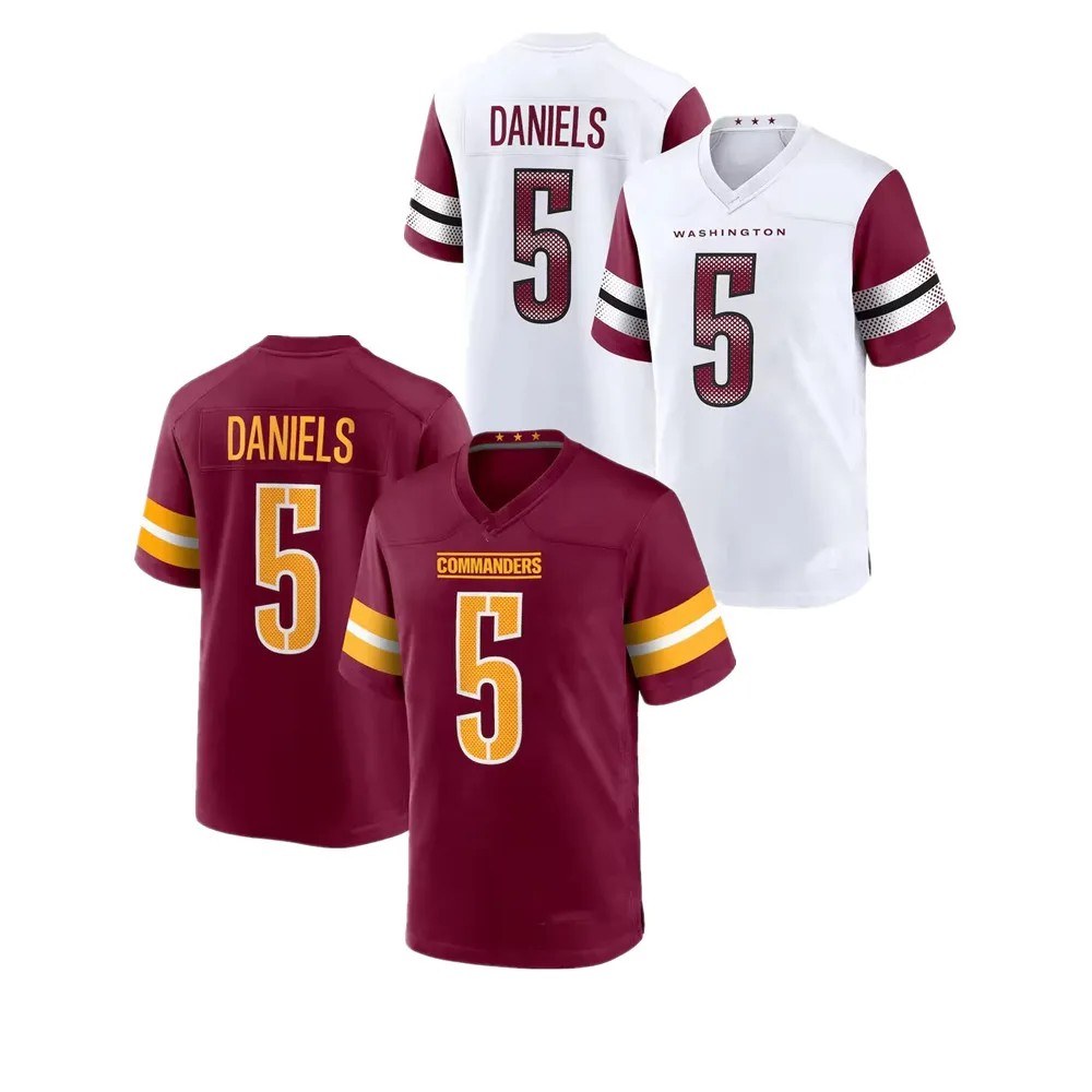 2024 Mes 5 Jayden Daniels Commander Jersey Vice President American Football Shirt Sewing Embroidered Uniform