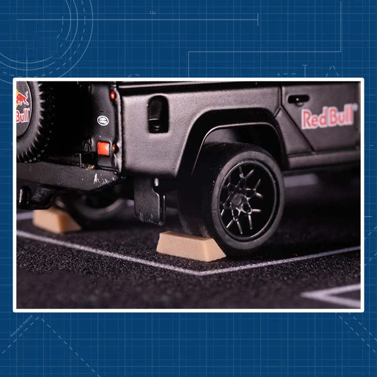 1/64 Parking Anti-Collision Strip Fender Stop Brake Space Limit Model Garage Scene Accessories White Mould Unpainted