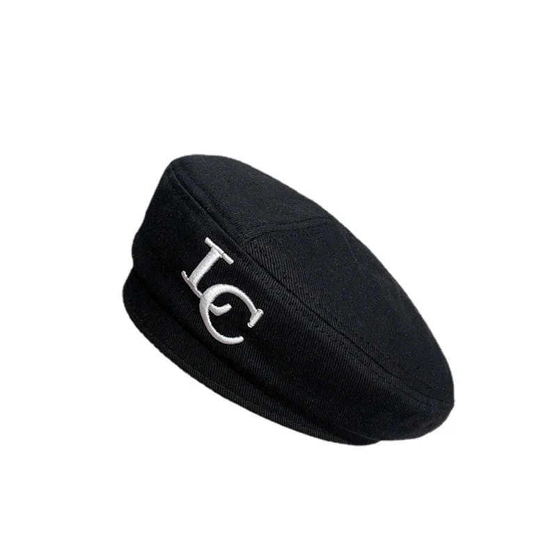 
Hot sale thin painter hat men ins brand British retro Joker octagonal hat letter ladies beret 