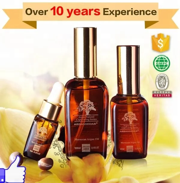 Arganmidas Cosmetic Organic Shining African Hair Oil Wholesale Anti-itch Nourishing Treatment Scalp Argan Oil