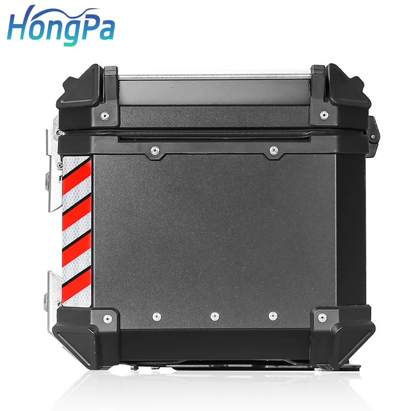Motorcycle Top Box Top Case Tail Boxes Aluminum 45L Motorcycle Rear Box Delivery Food Trunk