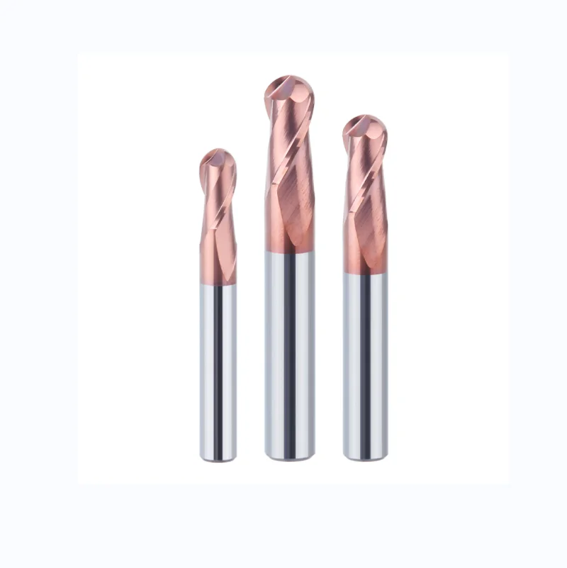HUHAO Imported tungsten steel High efficiency CNC coated taper ball nose end mill spiral grooves For S45C 312280901