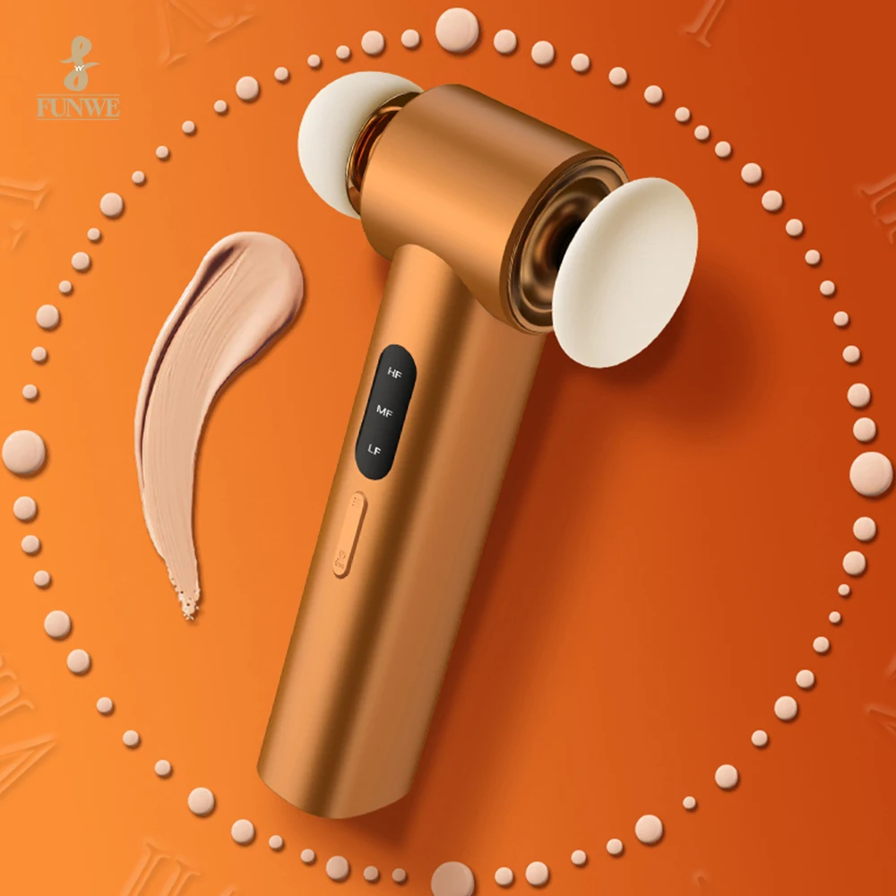 Custom Beauty Electric Makeup Applicator Portable Double Head Quick Make-up Beauty Electric Powder Puff Device