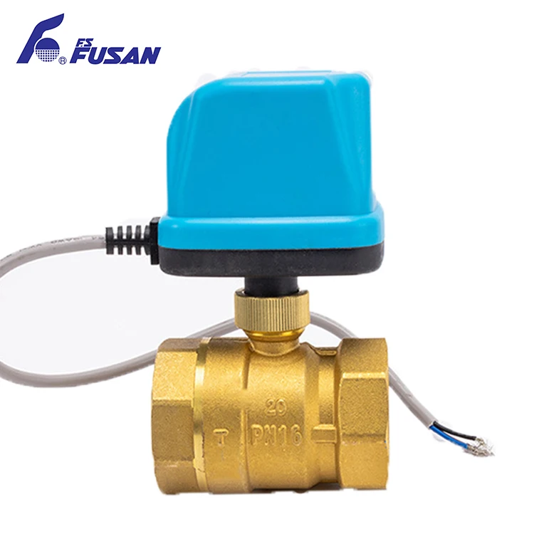 Fusan оптовая продажа 1/2 - 1 дюймовый латунный женский резьбовой гидравлический моторизованный шаровой клапан