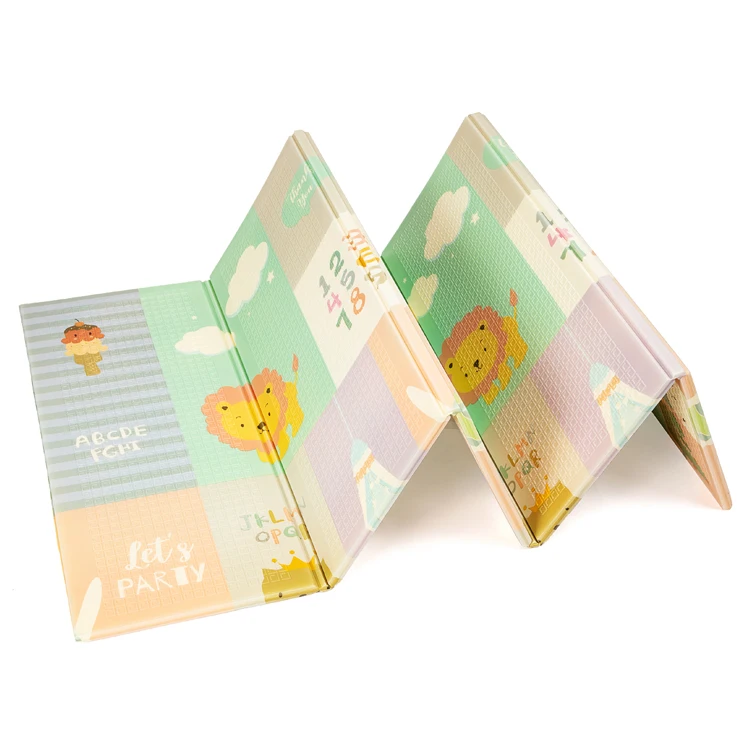 Sansd Customize Eco-friendly Dinosaur Boy Crawling Folding Xpe Foam Baby Play Mat