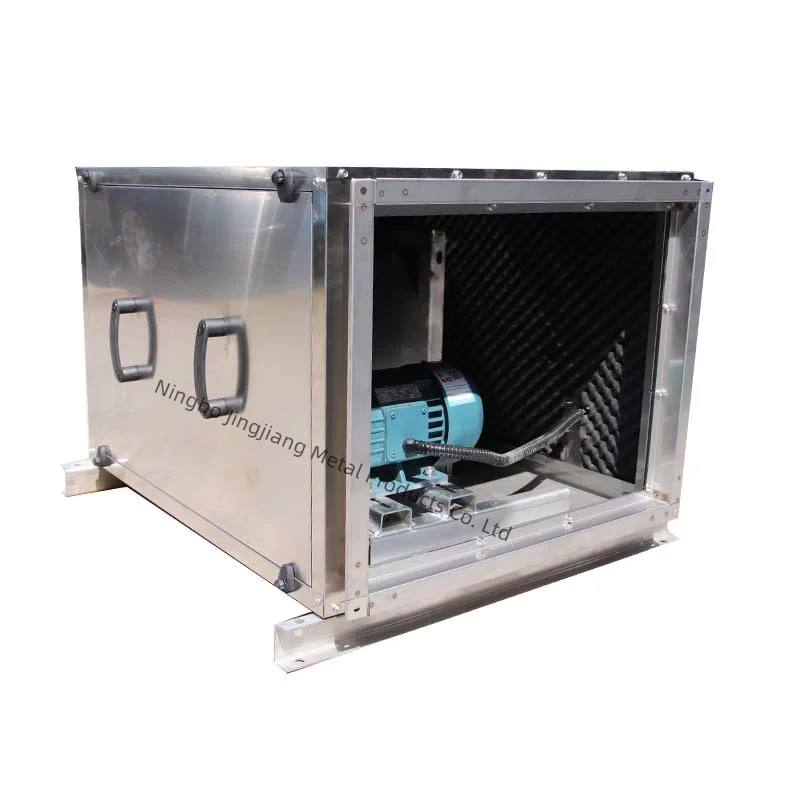 HVAC Galvanized Mild Steel Duct Cabinet Inline Box Type Kitchen Exhaust Ventilation Centrifugal Fans