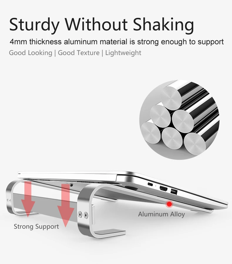 Регулируемая алюминиевая подставка для ноутбука портативный держатель для ноутбука для Macbook Pro iPad Air подставка для компьютера планшета охлаждающий кронштейн