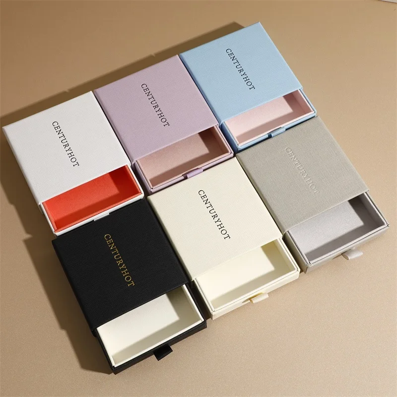 Inseet Necklace Box With Logo Microfiber Jewelry Bag Jewelry Box Gift Pouch With Grain Box And Insert