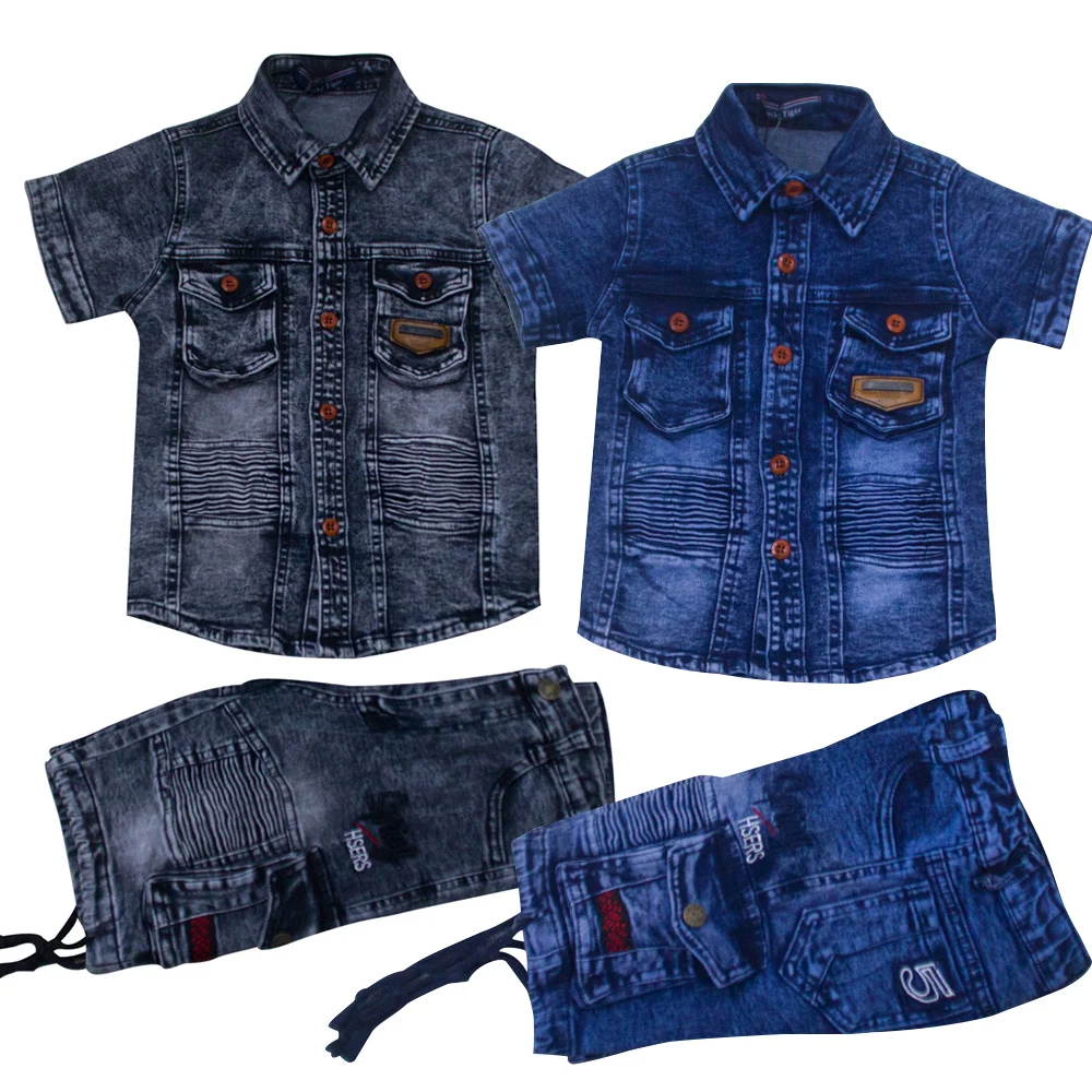 Boutique Wholesale Fashionable kids wear Boys short-sleeved two piece sets kid clothing boy