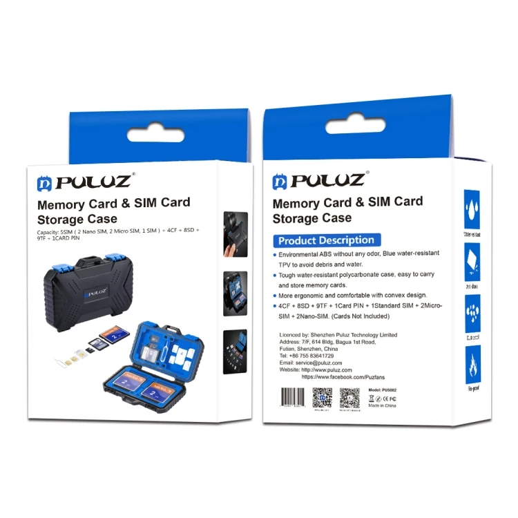 Дропшиппинг PULUZ 27 в 1 чехол для карты памяти 4CF + 8SD 9TF штифт стандартная SIM 2Micro-SIM 2Nano-SIM