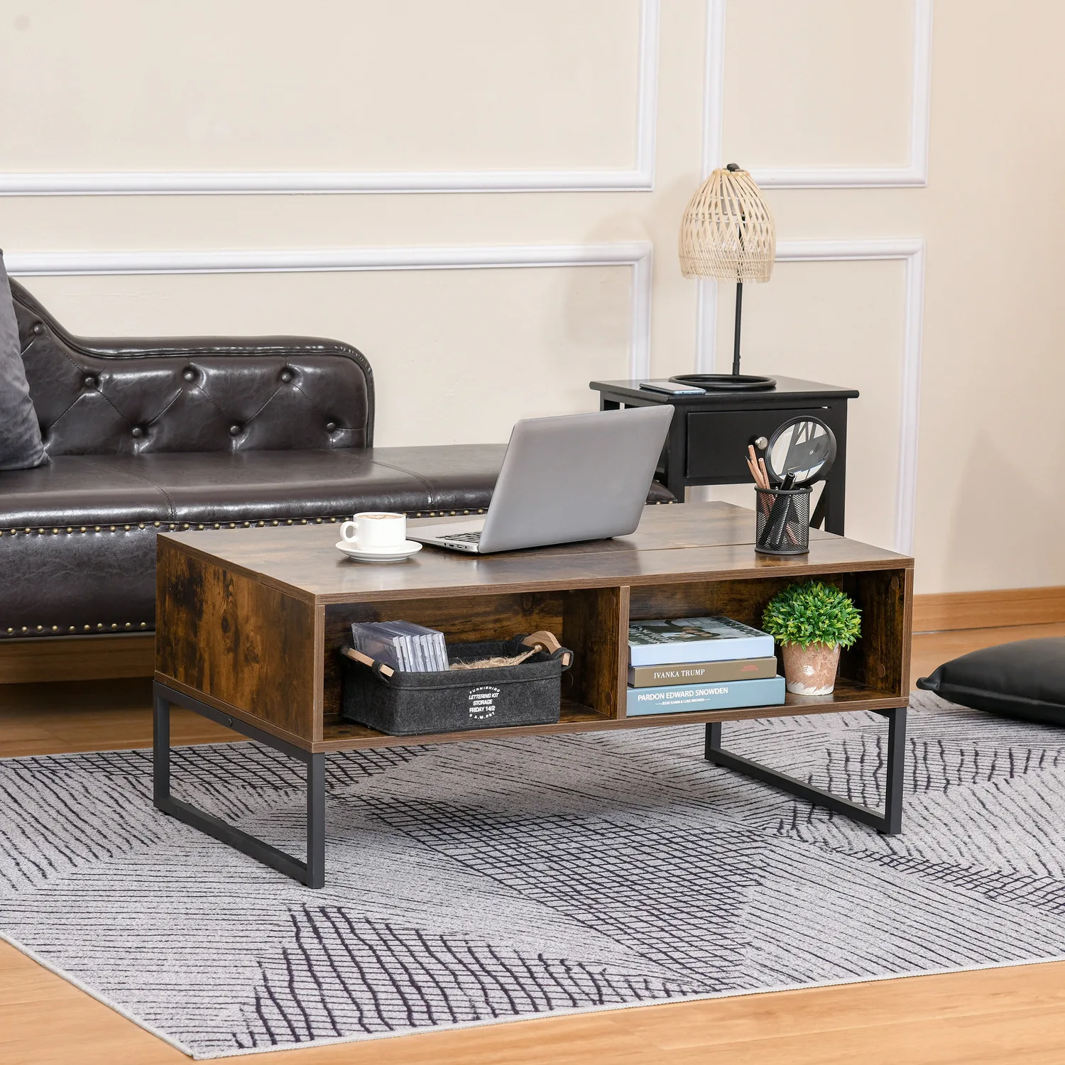 Low Price European Style Long Center Tea Table Italian Farmhouse Tv Stand Combination Modern Wood Accent Side Coffee Table