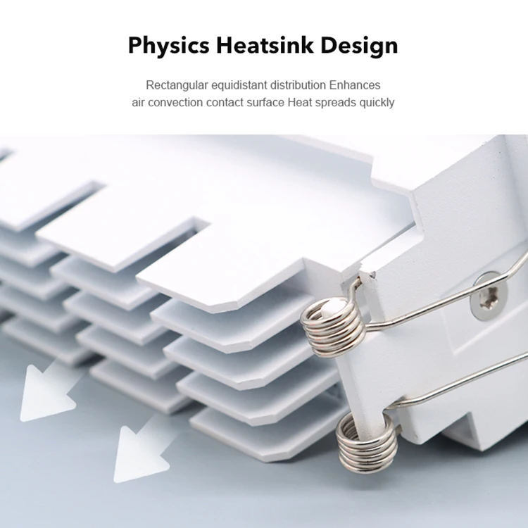 Indoor Office Small 15w 25w Aluminum Embedded Adjustable Linear Led Grille Lamp