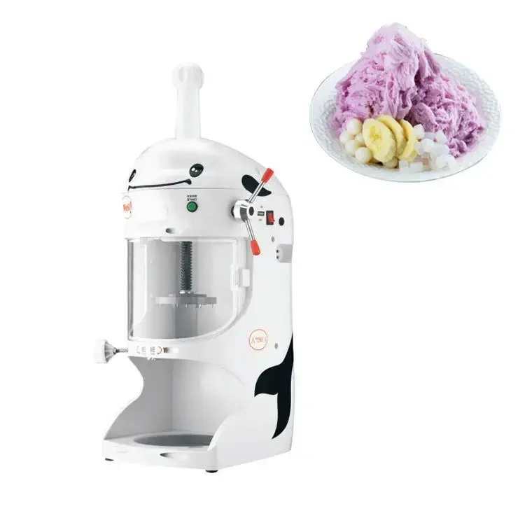 Snow Cone Ice Shaver Planer Machine Maker Electric Block Ice Crusher Snowflake Shaved Ice Machine