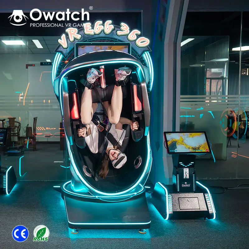 New Business Idea Interactive Games 9D VR Motion Chair Crazy 360 Degree VR Simulator