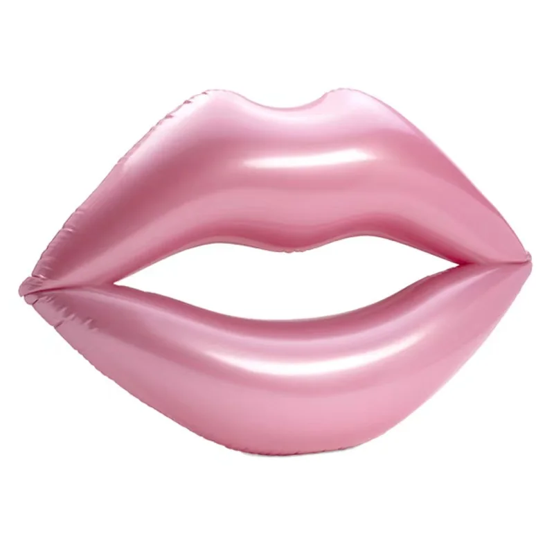 B03 New pink lips inflatable floating row sexy adult inflatable lips swimming ring pink lip print