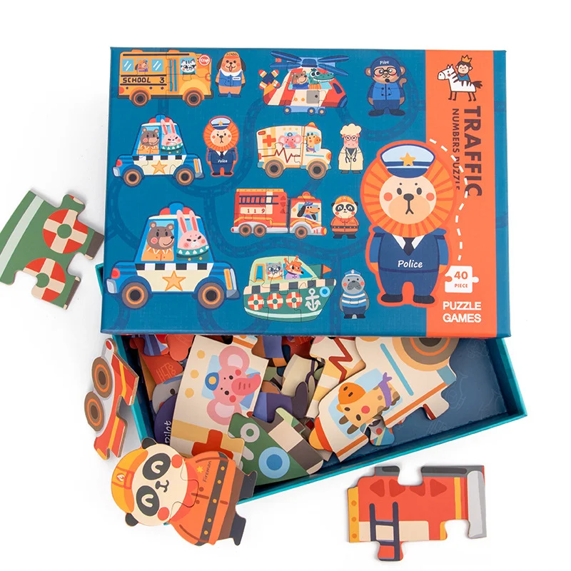 Baby Early Learning Puzzle Large Piece Puzzle 2 3 4 weeks old children paper animal simple puzzle early education toys