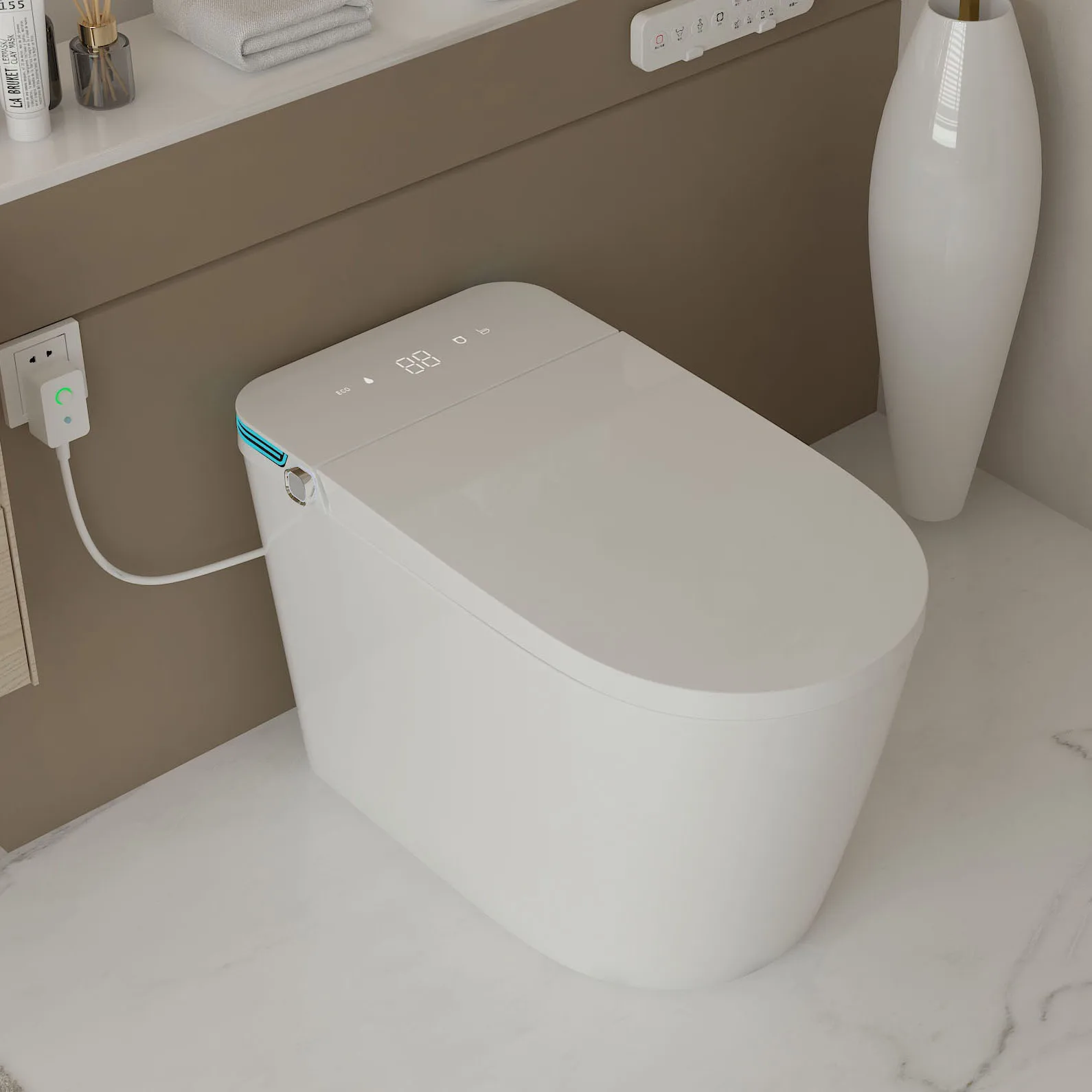 ZHONGYA Oem E002 hot selling auto sensor flush open electric intelligent toilet wc bathroom smart toilet