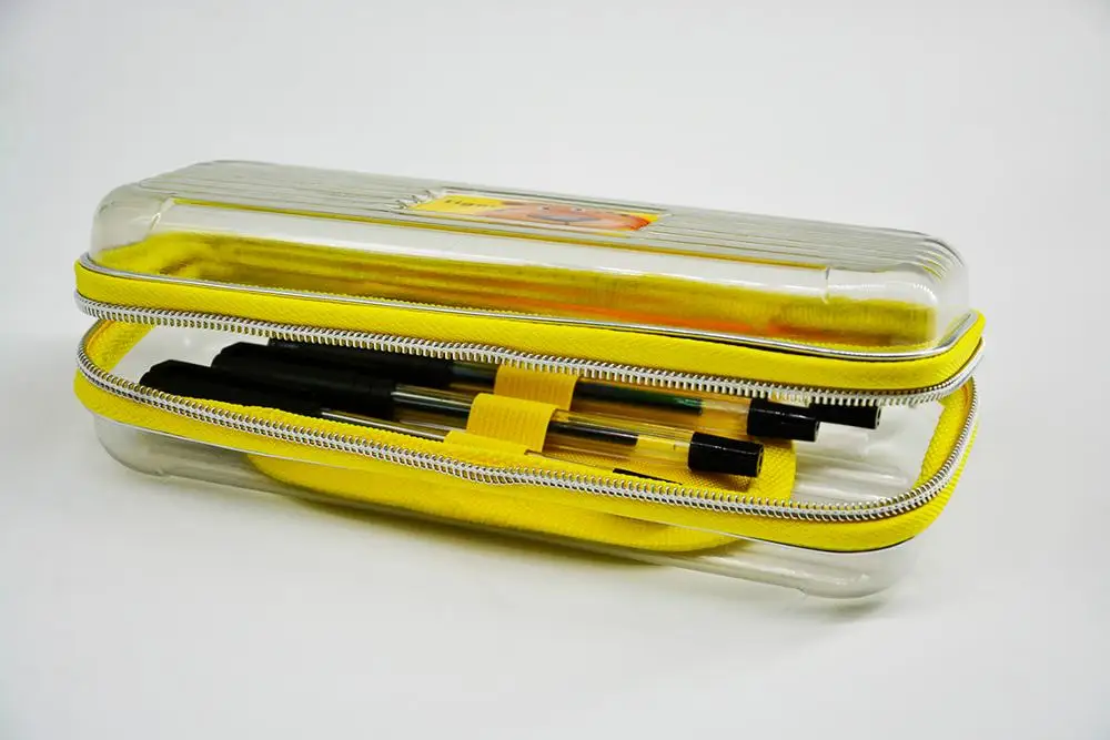 
Double Zip Office School Large-capacity Creative Transparent Pencil Case Bag 