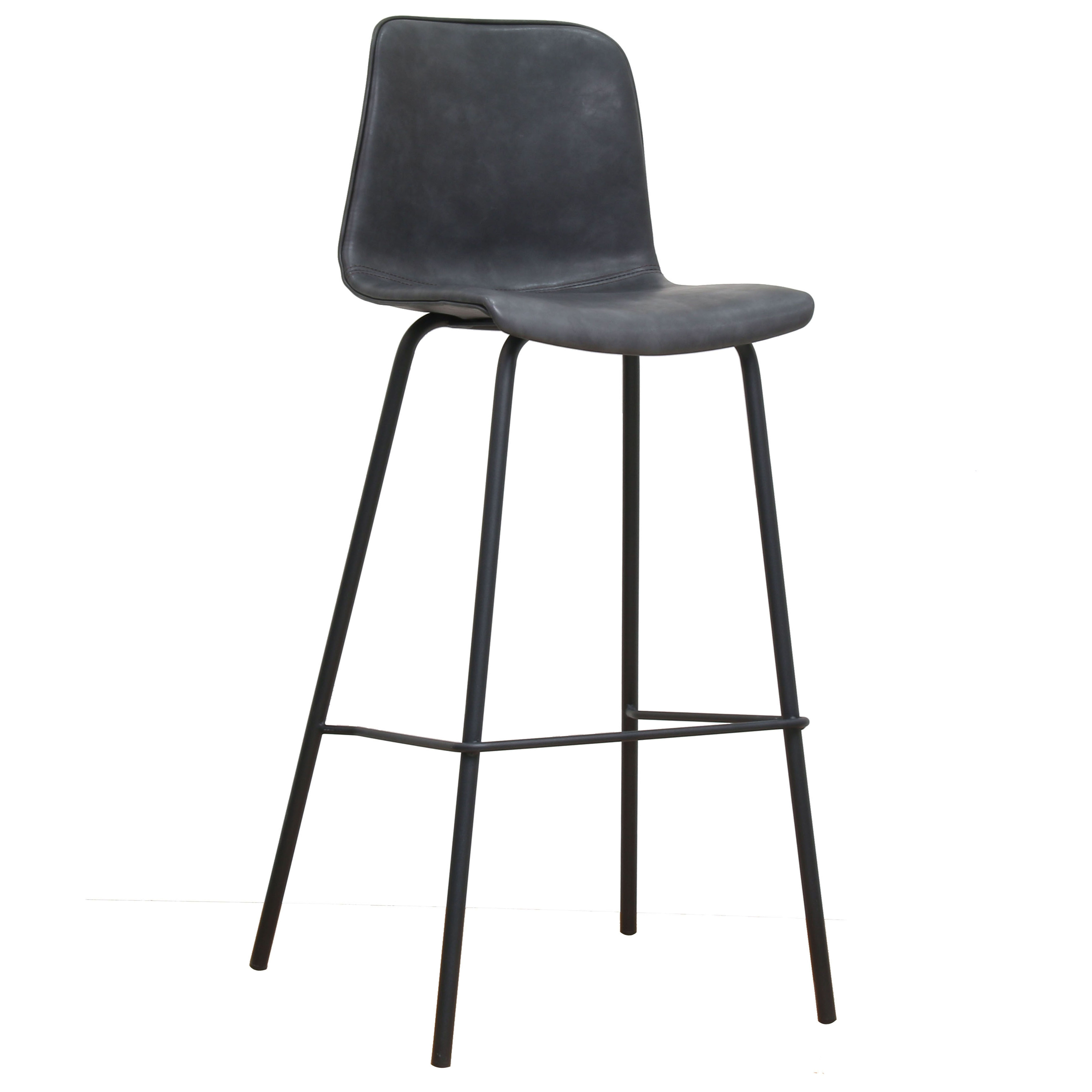 China Made Black Counter High Bar Stools Metal Barstool With Stool Seat Quality Round Simple Beautiful