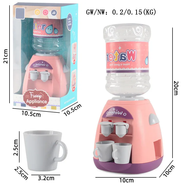 
New kids education electric double effluent water dispenser set toy kitchen sets 