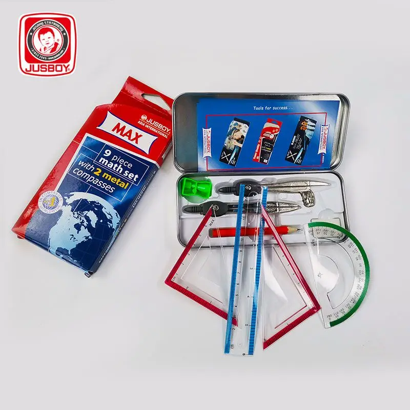 10pc max super mathematical instruments box, geometric tools,math set