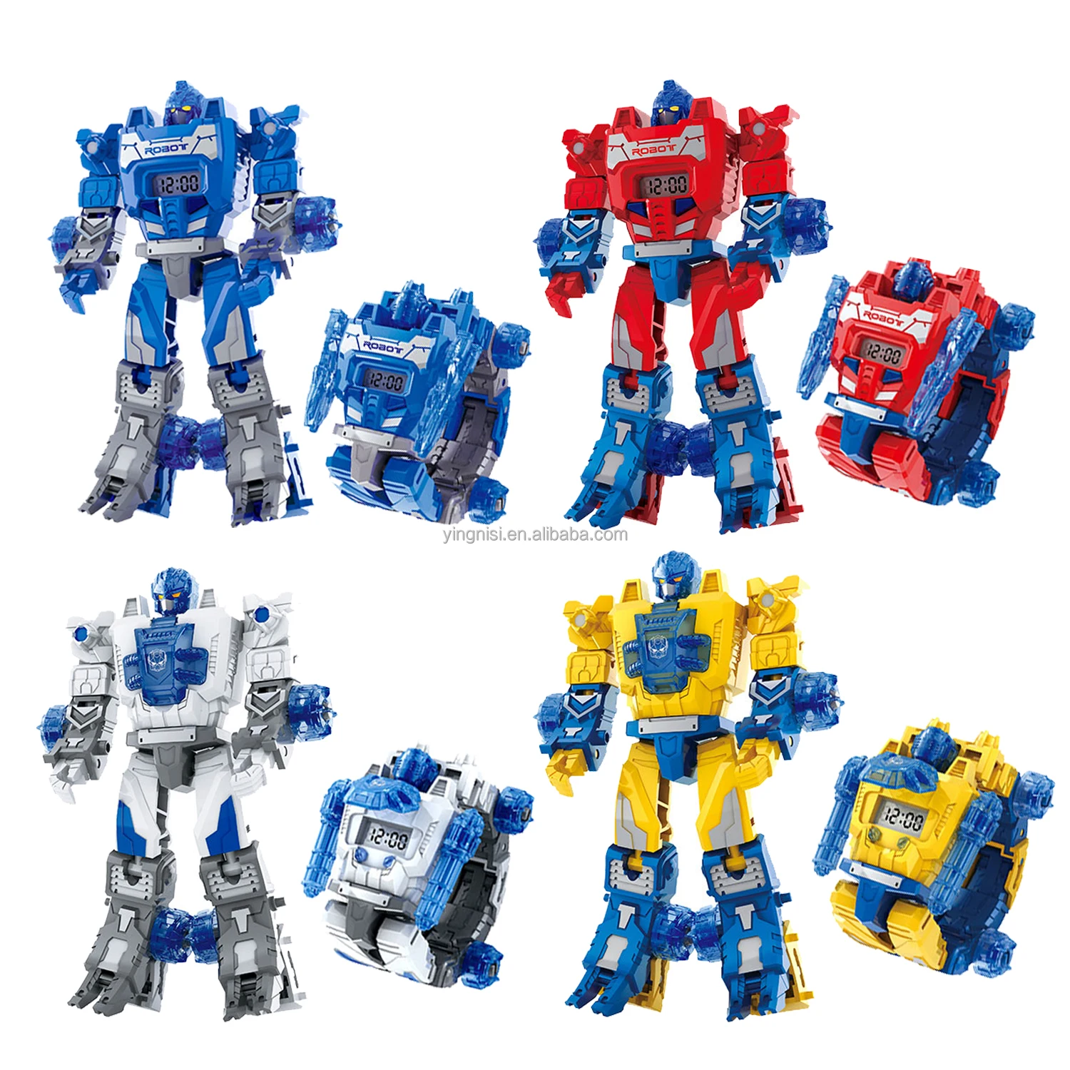 Creative Electronic Robot Watch Toys Transform Robot Watch Transformation Watch Toys for Children
