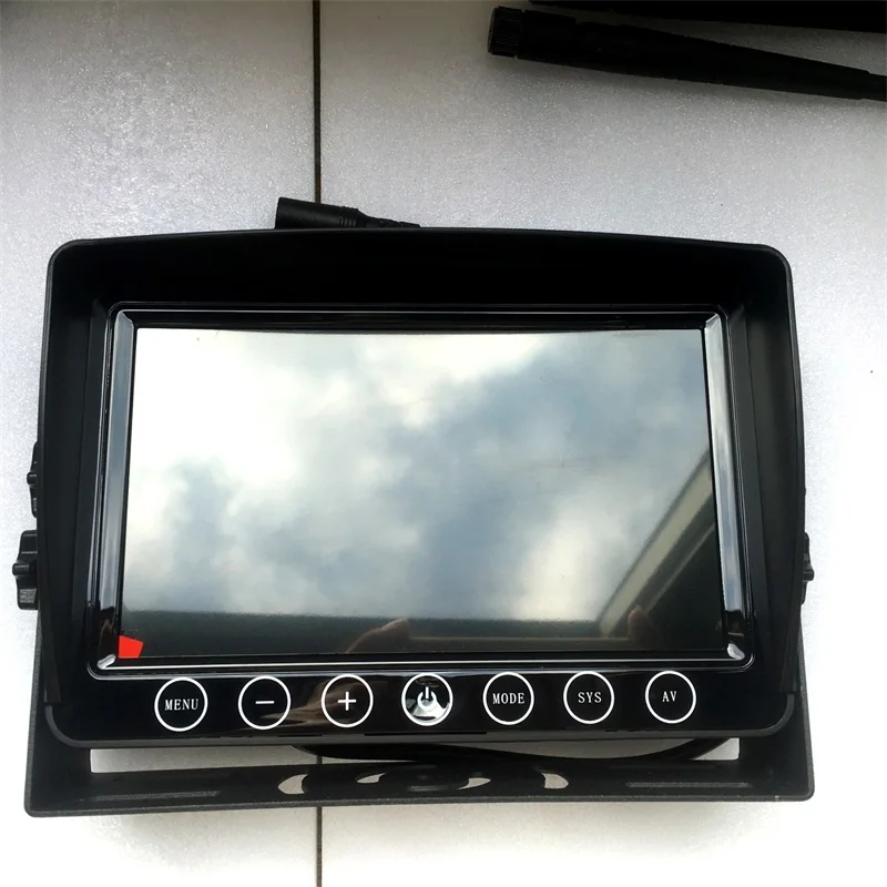 2ch aftermarket Semi Truck Wireless Camera System With DVR and 7inch touch screen monitor for all 53/75 feet 18 wheels trucks