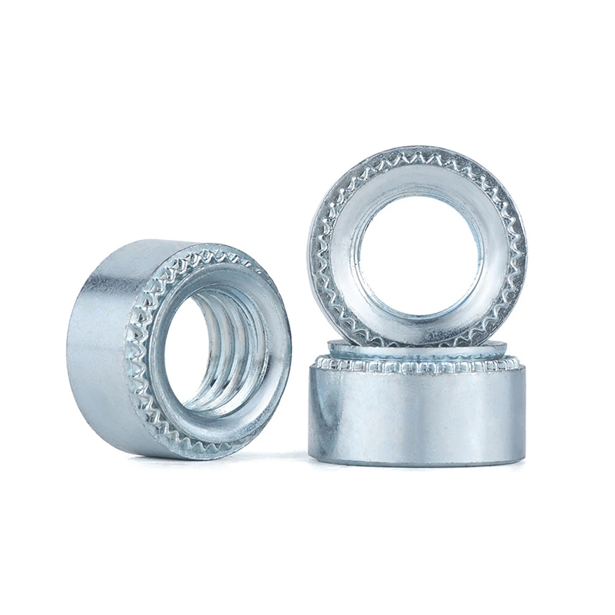 S-M8 Quality Galvanized Carbon Steel Self-Clinching Nut Press Rivet Locking Nuts for Panel Fasteners