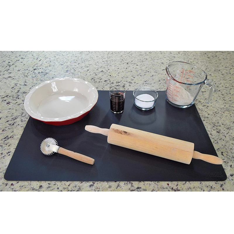 Wholesale Square  Printed  logo Silicone Thin  Table Mat Place Mat For kitchen Tables And Chairs