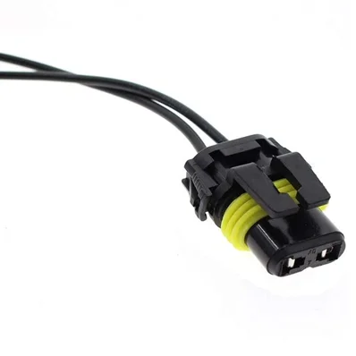 Adapter Socket Connector Wiring Harness Female Plug Pigtail Wire Loom Pair  Headlight Fog Light LED Bulb Lamp Retrofit