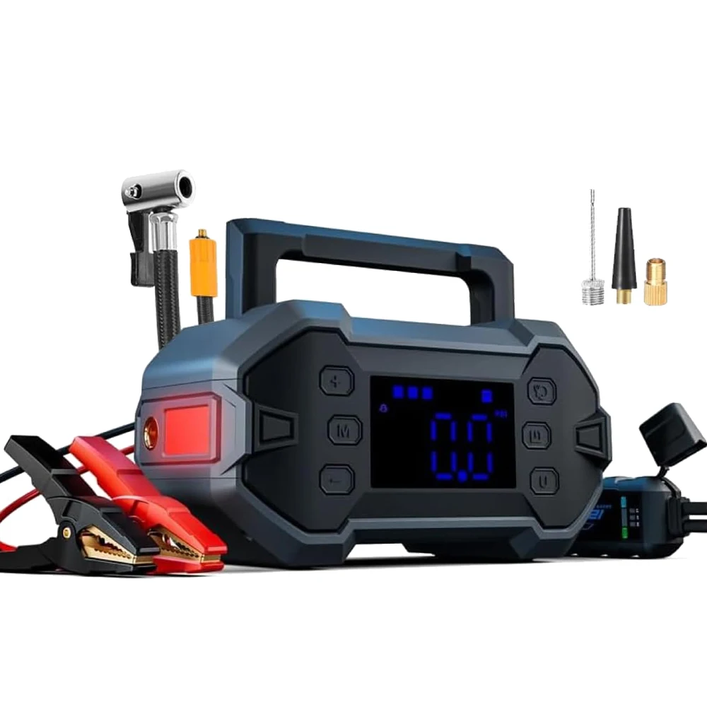 Портативный Автомобильный аварийный насос для накачки шин мотоциклетный 150 Psi пусковое устройство совместимый воздушный компрессор