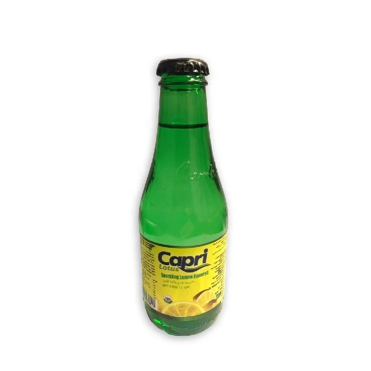 LOTUS CAPRI MINERAL WATER LEMON FLAVORED SOFT DRINK CARBONATED DRINK 200ml 250ml Glass Bottled Mineral Water From Turkey