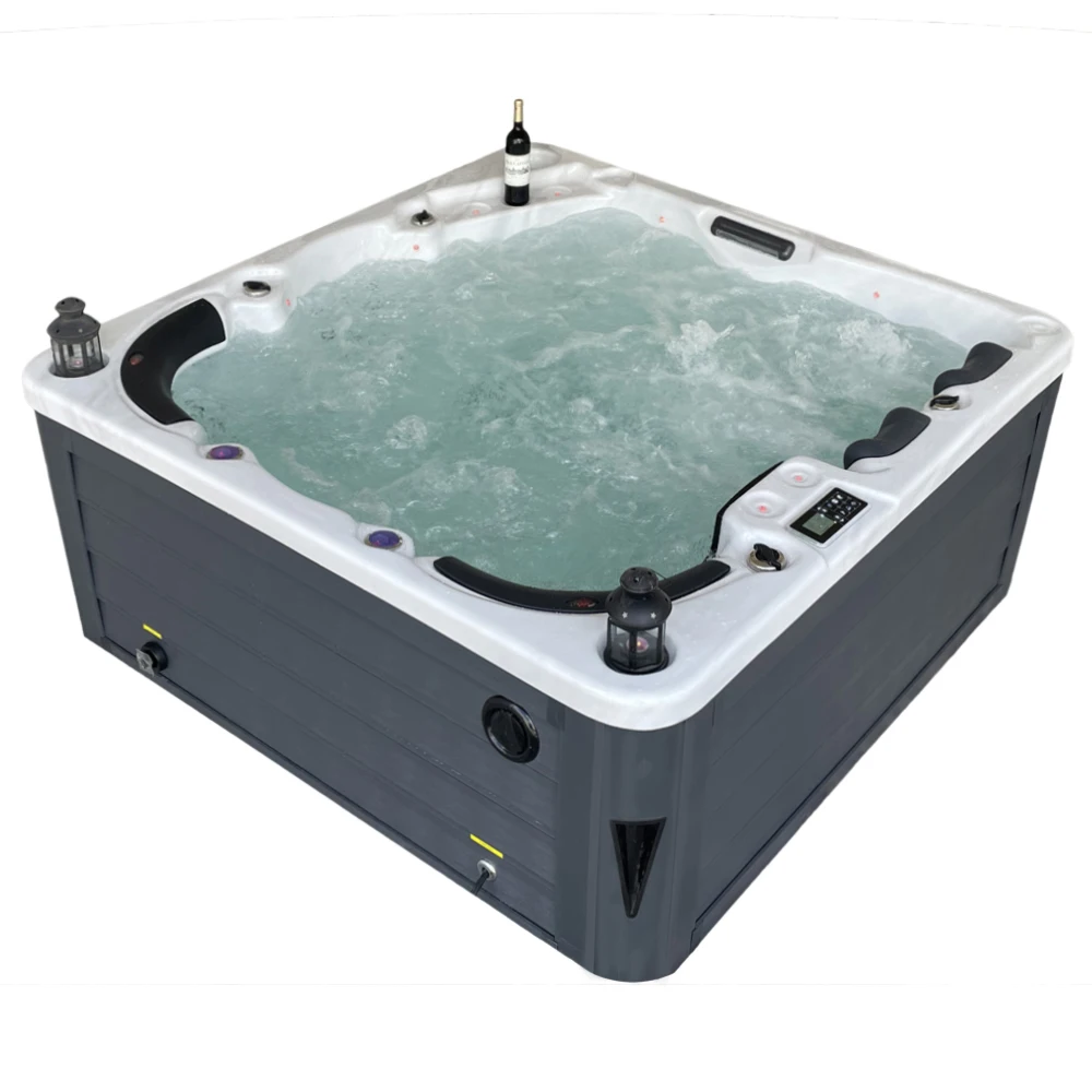 Modern Freestanding Bathtubs Whirlpools Outdoor Hot Tub Air Jetted Massage Deep Soaking Spa for Garden