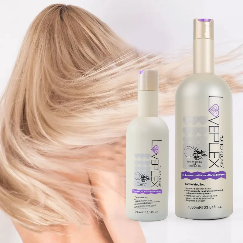 Coconut Oil Professional Salon Treatment Anti- brassy Purple Toner Shampoo For Blonde Hair Keep No Yellow Effect