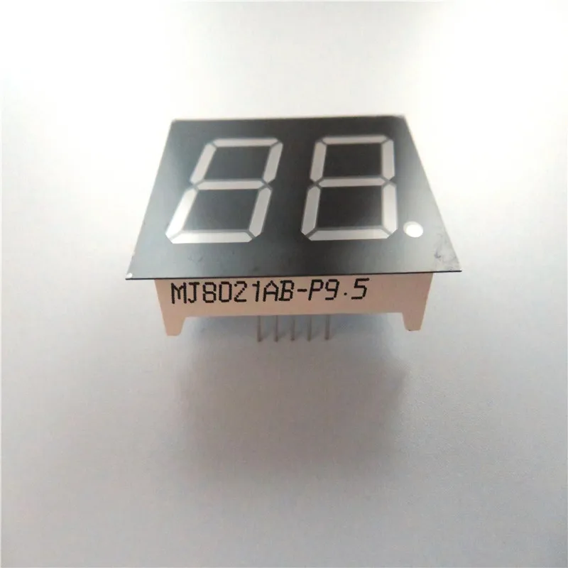 10 pins 2 digit 7 segment led display