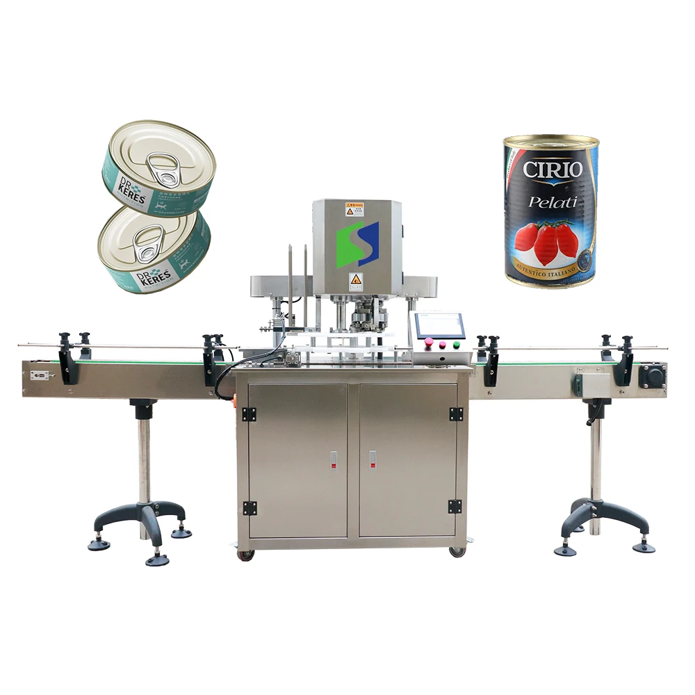 Can Sealer Machine suitable for all types of dry food canned corn flour beans powder milk powder big jar sealing machine