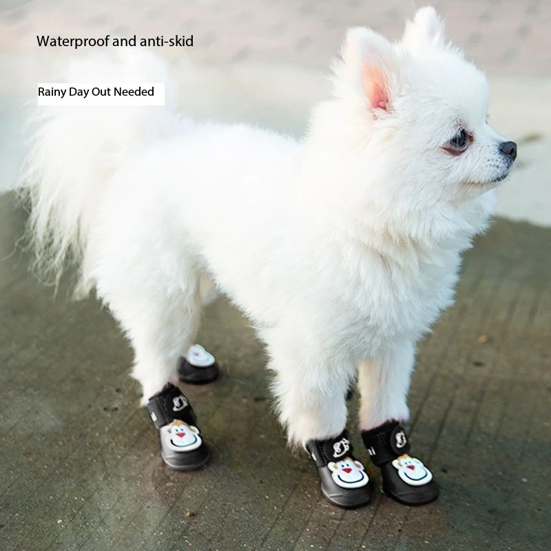 Pet Shoes Soft Sole Silicone Foot Covers Anti-dirty Waterproof Rain Boots for Cats and Dogs