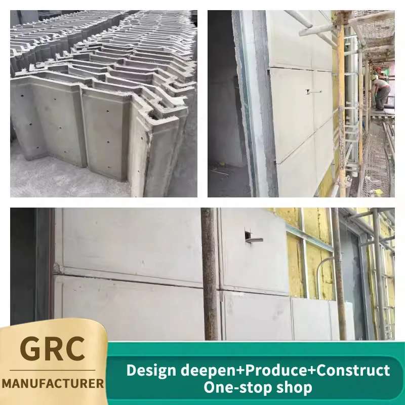 GRC Precast Concrete Lightweight Window Door Frame Mouldings For Prefabricated Building